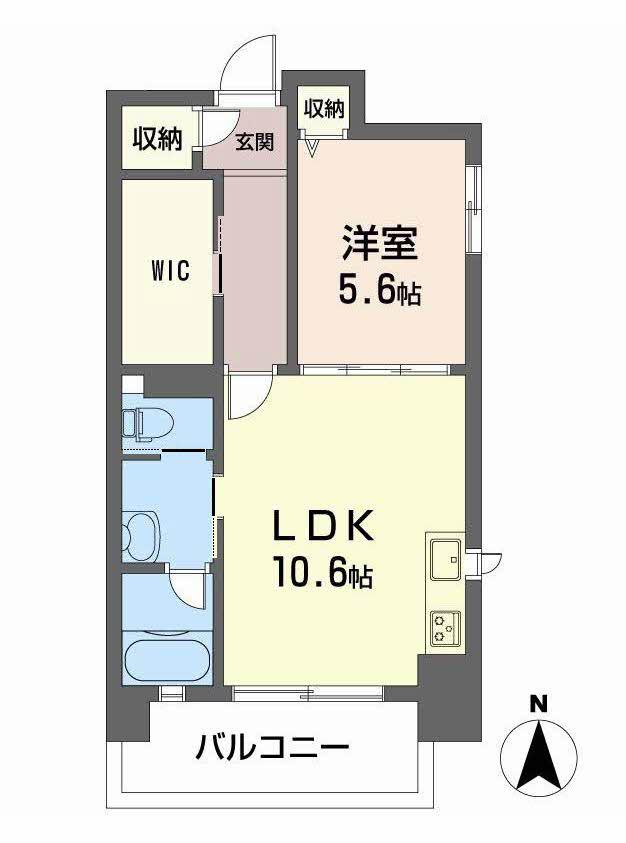 サントルジョワ上本町(1LDK/5階)の間取り写真