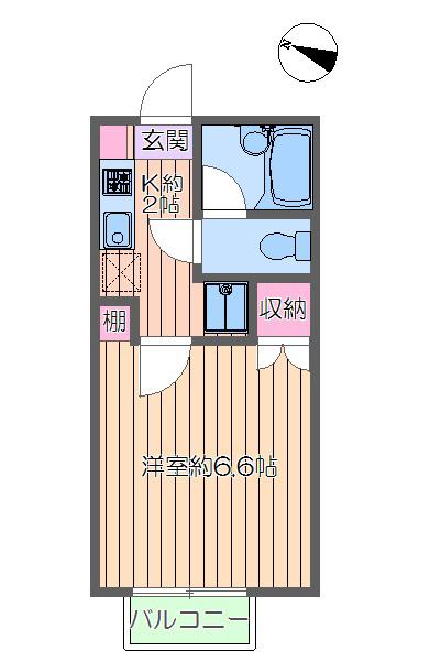ブランシュ・ネージュA(1K/2階)の間取り写真