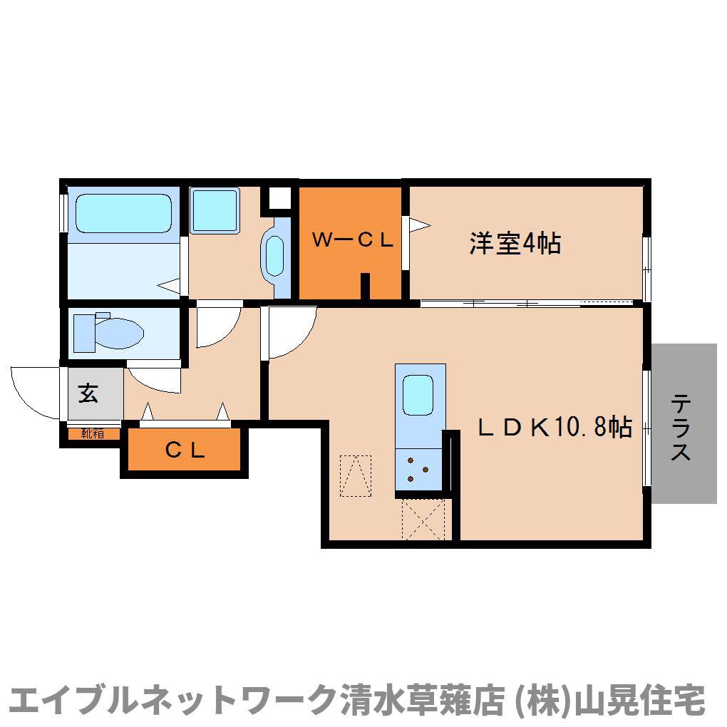 ALTAR(1LDK/1階)の間取り写真