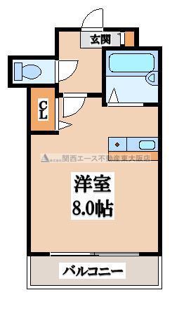 CTビュー永和(ワンルーム/5階)の間取り写真