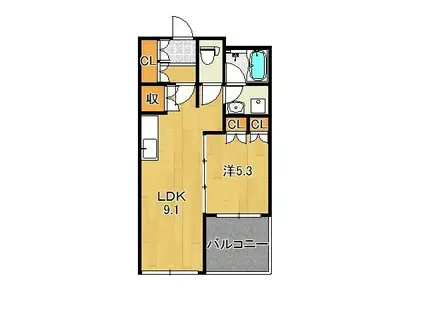 グランシャリオ(1LDK/5階)の間取り写真