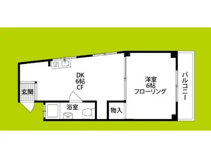 松本マンション(1DK/3階)の間取り写真