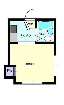 ルミナスK(1K/2階)の間取り写真