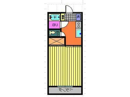 第3錦フルーツコーポ(1DK/2階)の間取り写真