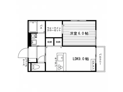 エルメゾン樋口(1LDK/1階)の間取り写真