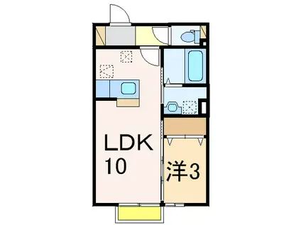 セジュール土合(1LDK/1階)の間取り写真