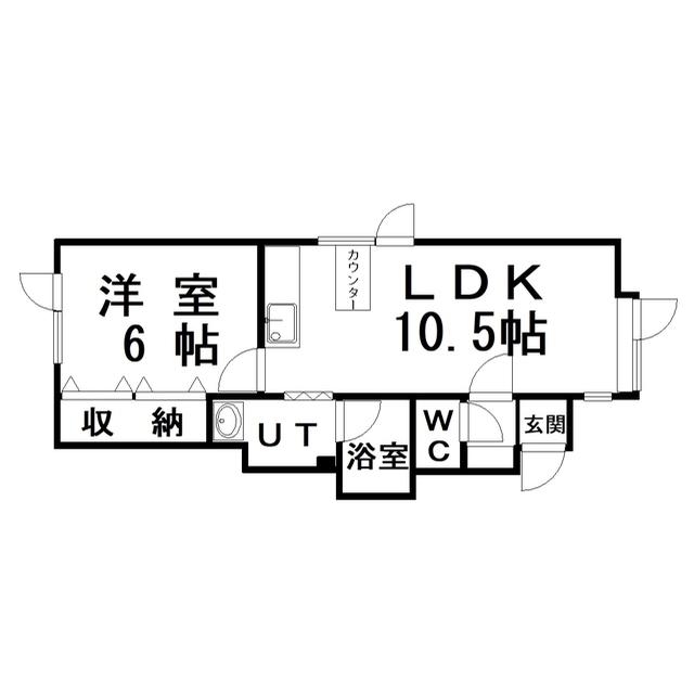 パイナップル(1LDK/1階)の間取り写真