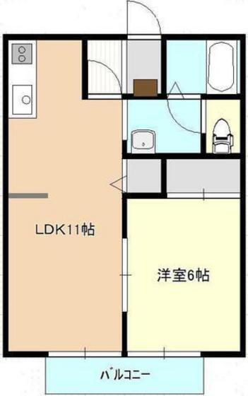 マロニエ(1LDK/1階)の間取り写真