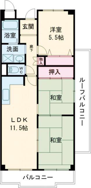 サンマンション南野(3LDK/4階)の間取り写真