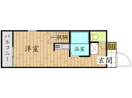 エスポワール久留米(1K/3階)の間取り写真