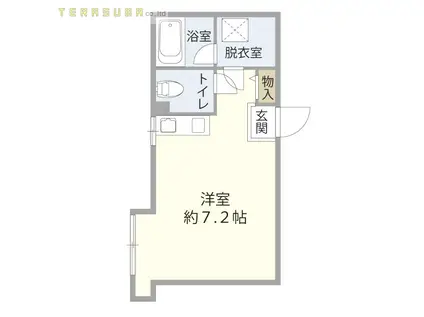 リーブル末広(ワンルーム/3階)の間取り写真