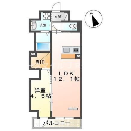 TIARA本町(1LDK/9階)の間取り写真