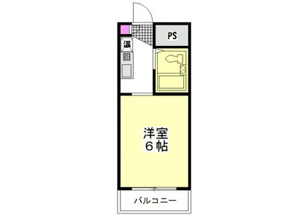 カレッジハイツ朝霞I(ワンルーム/2階)の間取り写真