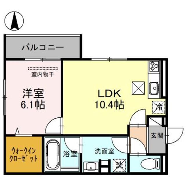 CASA SERESA(1LDK/2階)の間取り写真