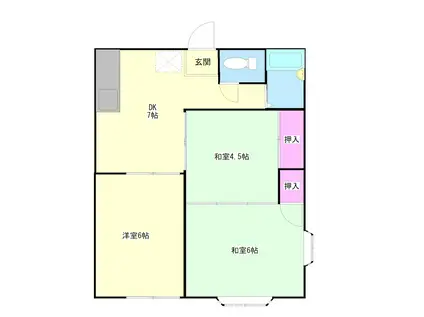 ドエル・I(3DK/2階)の間取り写真