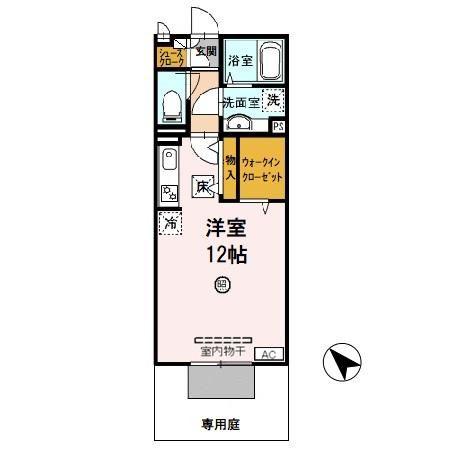 ソフィアルーチェ(ワンルーム/1階)の間取り写真