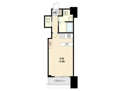 HF西公園レジデンス(ワンルーム/12階)の間取り写真