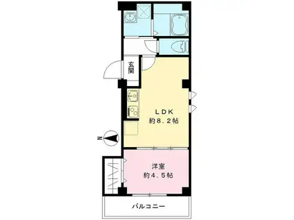 REEF 新蒲田(1LDK/3階)の間取り写真
