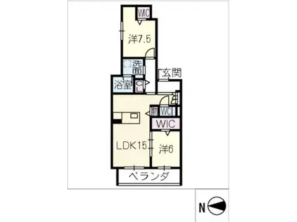 ブランキューブ(2LDK/3階)の間取り写真