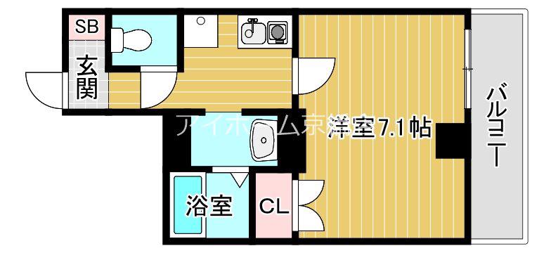 IF城北(1K/2階)の間取り写真