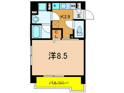 エナブル塚本II(1K/5階)の間取り写真