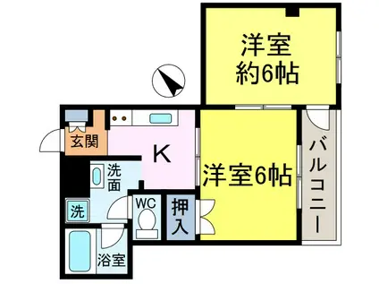 メゾンSK(2DK/2階)の間取り写真