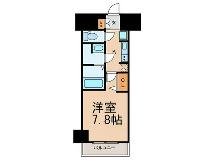 N-STAGE 本蓮沼(1K/10階)の間取り写真