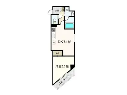 COCORO41713(1DK/3階)の間取り写真