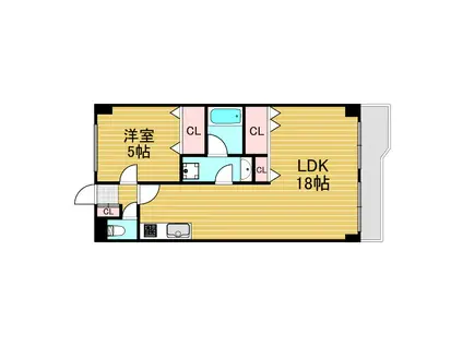 ロイヤルパーク(1LDK/3階)の間取り写真