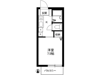 MA MAISON(ワンルーム/2階)の間取り写真