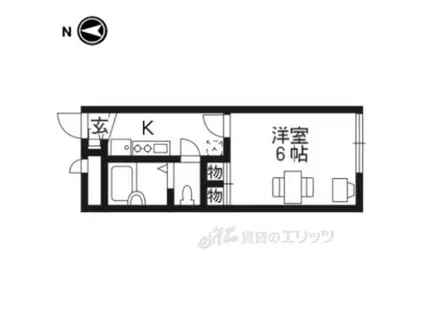 レオパレス 和泉Ⅱ(1K/2階)の間取り写真