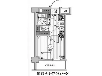 スカイコート押上壱番館(1K/5階)の間取り写真