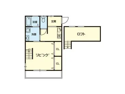 CHERRY BLOSSOM 国府(1K/2階)の間取り写真