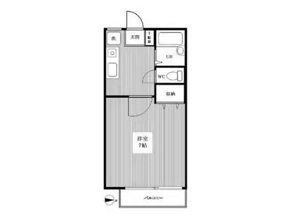 シエール荻窪(1K/1階)の間取り写真