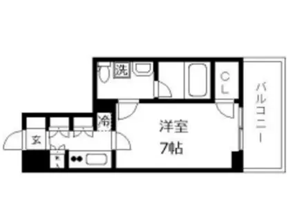 クレヴィスタ錦糸町(1K/7階)の間取り写真