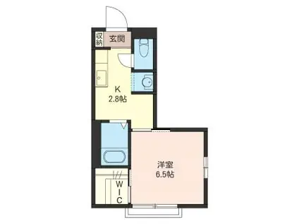 グランシード桂台A(1K/1階)の間取り写真