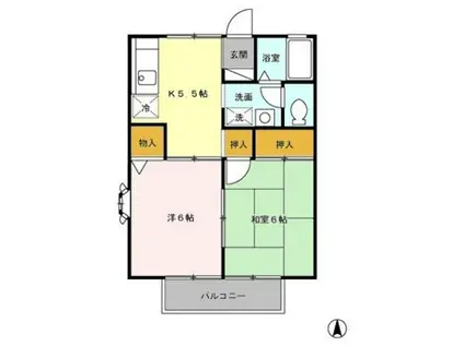 エントピア新秋津 ABB201(2K/2階)の間取り写真