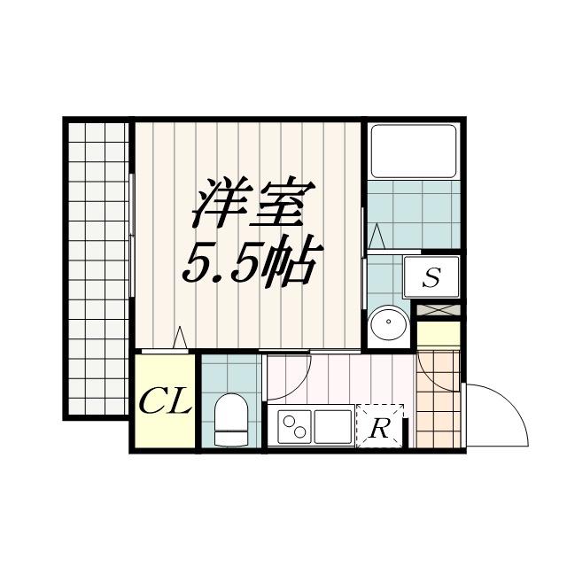 MELDIA東千葉3(1K/1階)の間取り写真