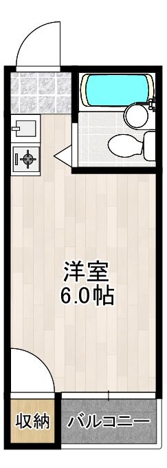 ルネッサ塚本(ワンルーム/5階)の間取り写真