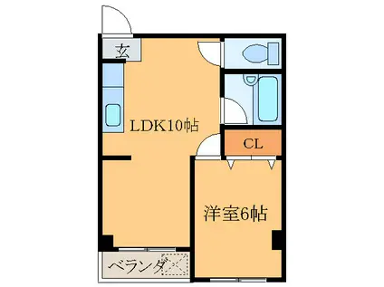 アルス赤羽(1LDK/3階)の間取り写真