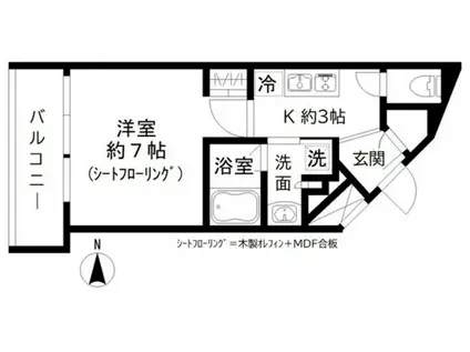 GRAND三軒茶屋ウエスト(1K/5階)の間取り写真