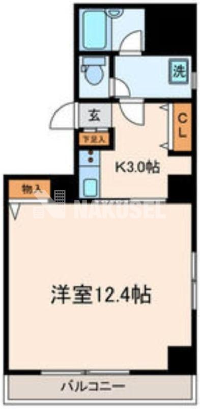 ロジェメント三軒茶屋(1K/3階)の間取り写真