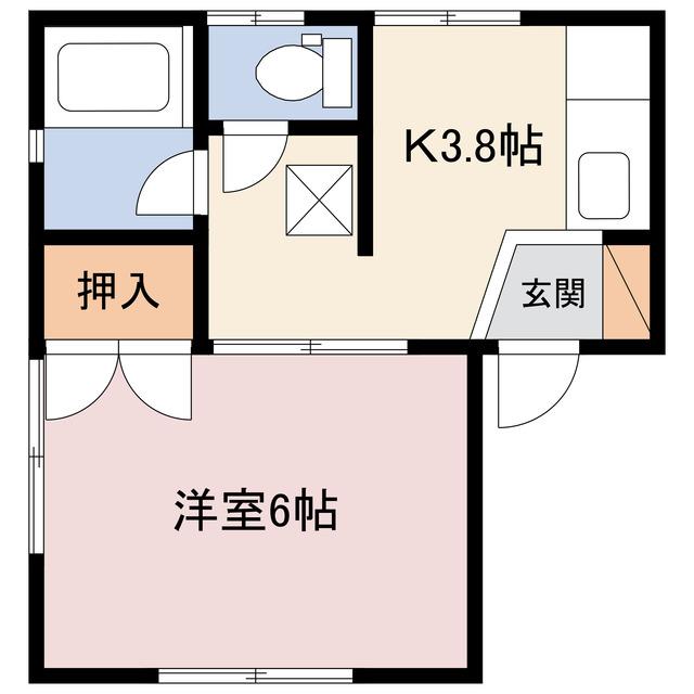ドレミファ荘(1K/1階)の間取り写真