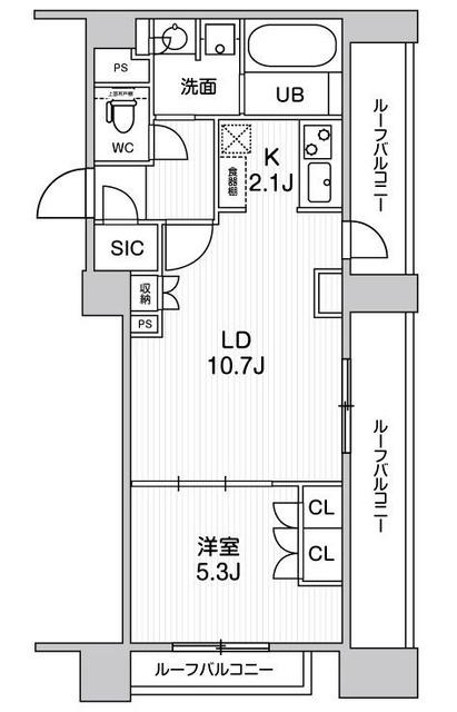 シーズンフラッツ新高円寺(1LDK/1階)の間取り写真