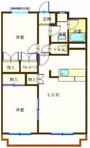 VIVERE(2LDK/2階)の間取り写真