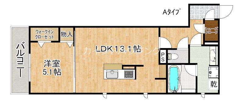D-RESIDENCE安立(1LDK/1階)の間取り写真