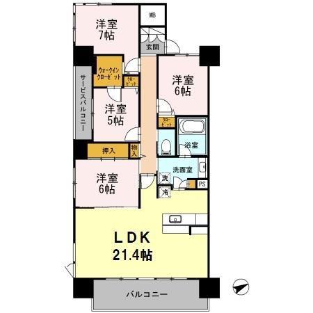 プレミスト金沢駅西口I(4LDK/10階)の間取り写真