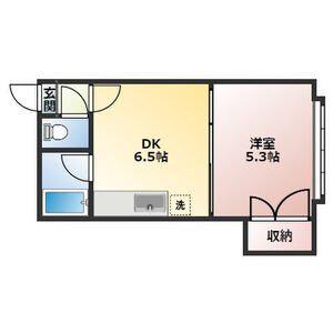グリーンコート青葉(1DK/2階)の間取り写真