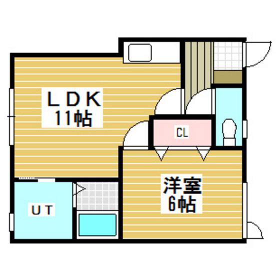 大昭センチュリービラ(1LDK/2階)の間取り写真