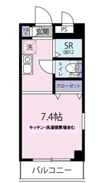 コーポYOU(ワンルーム/2階)の間取り写真